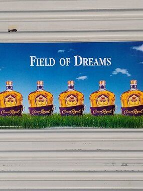 Crown Royal Field of Dreams Vintage Bar Pool Room Poster 14"x35"